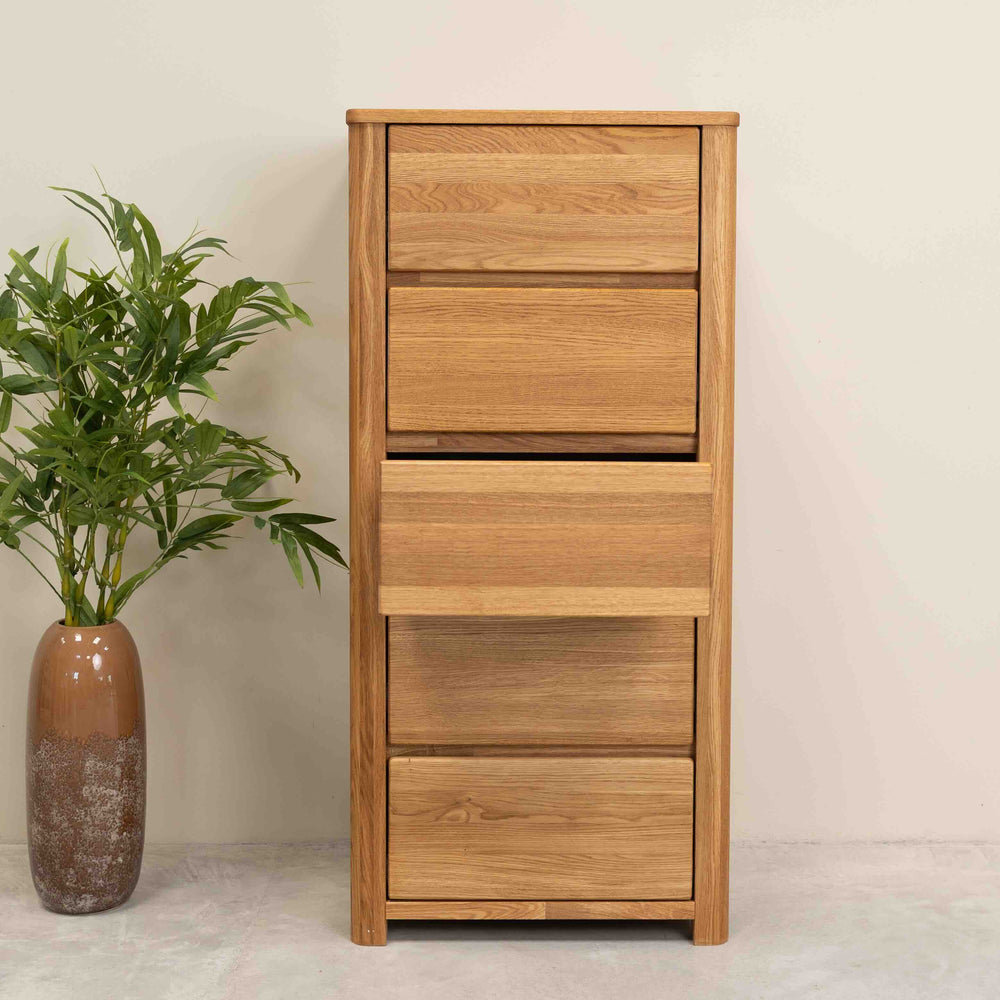 Chiffonnier commode en bois massif de chêne Elsa 5