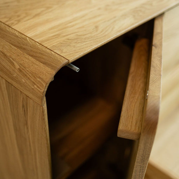 Commode en bois massif de chêne Alina – 120 x 46 x 85 cm - NordicStory