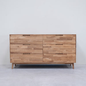 Buffet commode en bois massif de chêne Escandi 4 – 160 x 45 x 84,5 cm - NordicStory