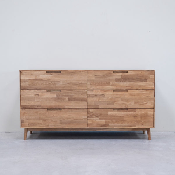 Buffet commode en bois massif de chêne Escandi 4 – 160 x 45 x 84,5 cm - NordicStory