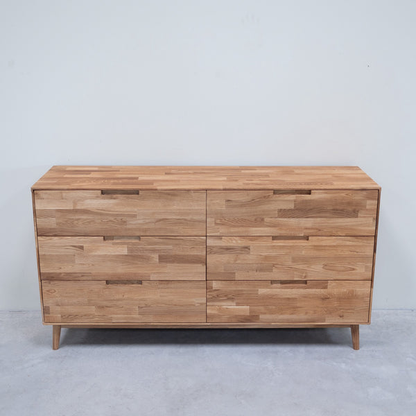 Buffet commode en bois massif de chêne Escandi 4 – 160 x 45 x 84,5 cm - NordicStory