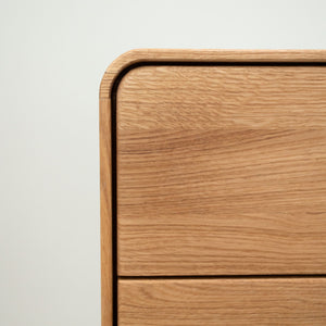 Commode en bois massif de chêne Genève - 50 x 42 x 90 cm - NordicStory