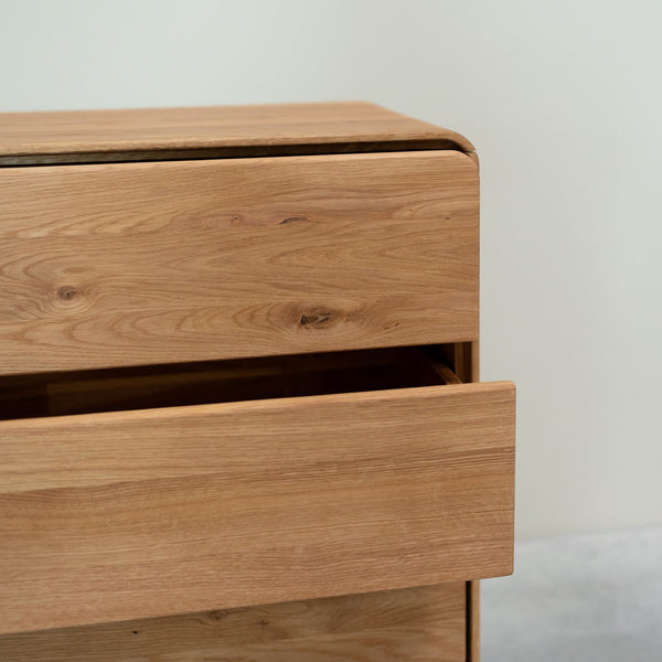 Commode en bois massif de chêne Genève 2 - 90 x 42 x 90 cm - NordicStory