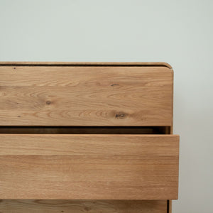 Commode en bois massif de chêne Genève 2 - 90 x 42 x 90 cm - NordicStory