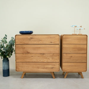 Commode en bois massif de chêne Genève 2 - 90 x 42 x 90 cm - NordicStory