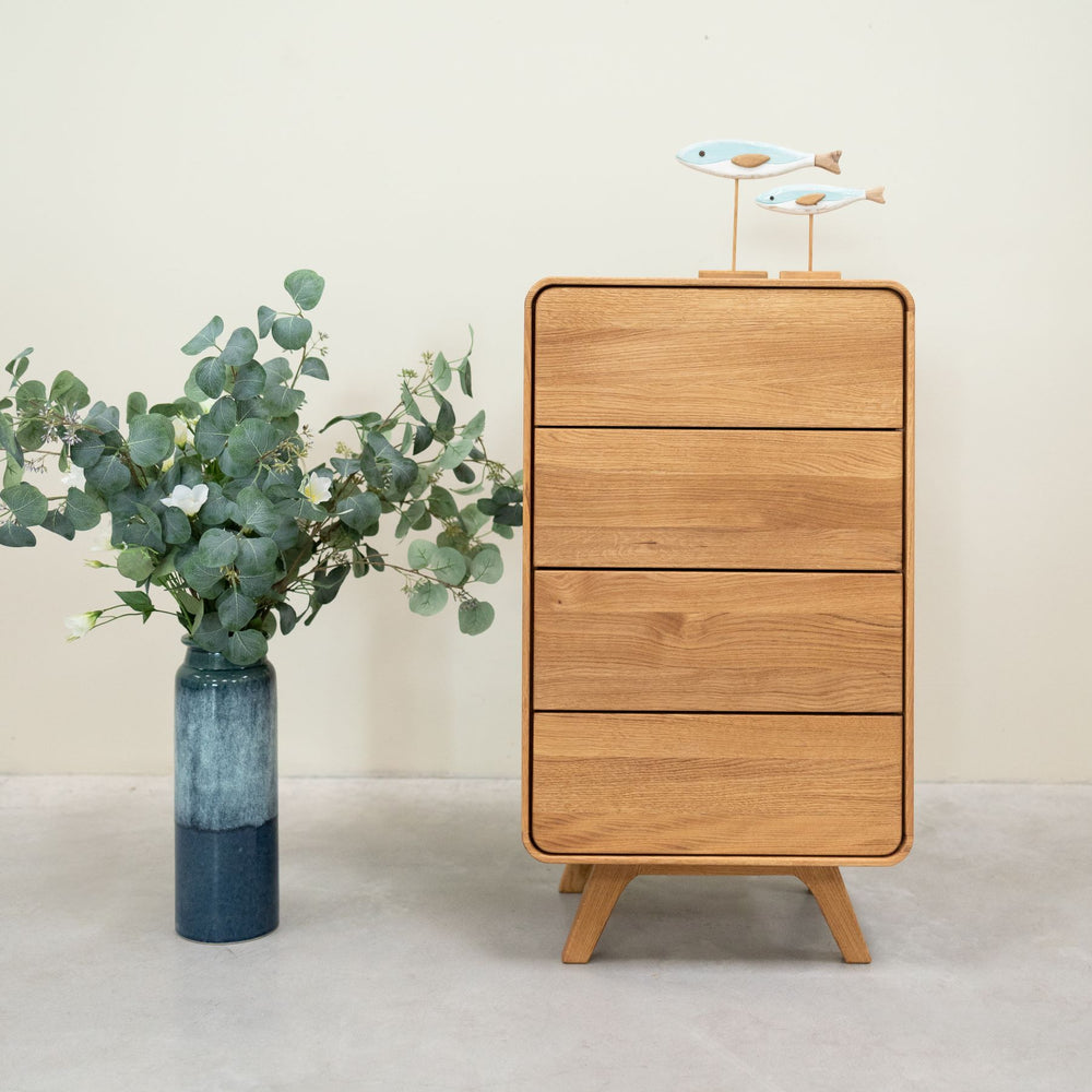 Commode en bois massif de chêne Genève - 50 x 42 x 90 cm - NordicStory