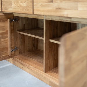 Buffet en bois massif de chêne Utah – 174 x 45 x 86 cm - NordicStory