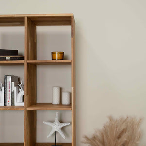 Etagère bibliothèque en bois massif de chêne style scandinave Roble.Store