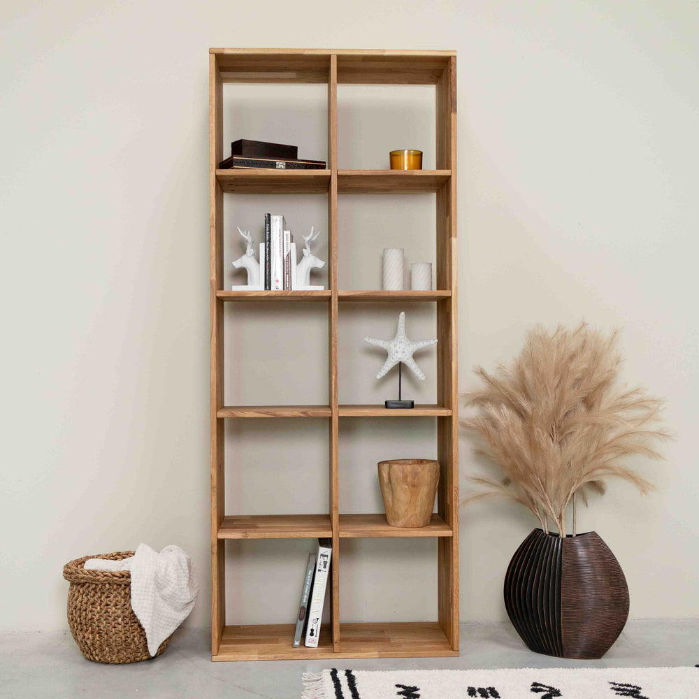 Etagère bibliothèque en bois massif de chêne style scandinave Roble.Store