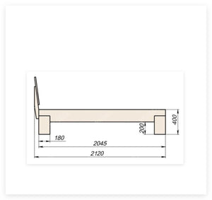 Roble.Store Lit en bois massif de chêne Sarah