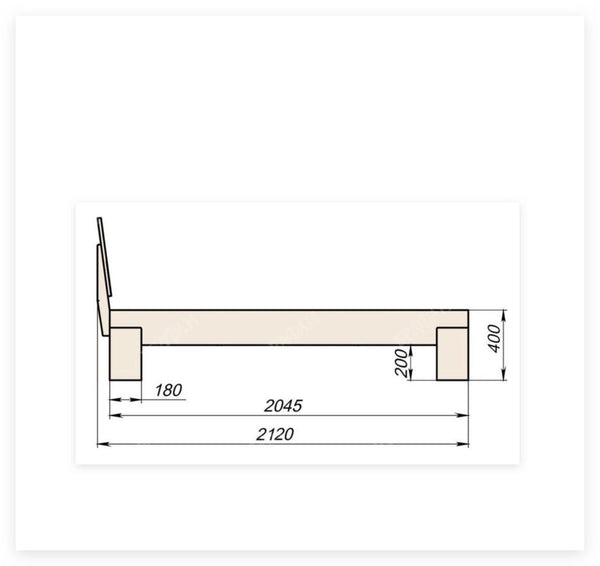 Roble.Store Lit en bois massif de chêne Sarah