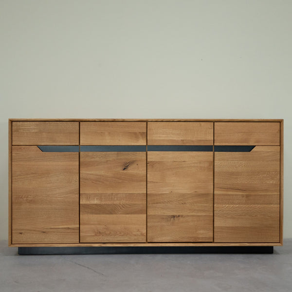 Buffet en bois massif de chêne Bremen - 180 x 42 x 90 cm - NordicStory