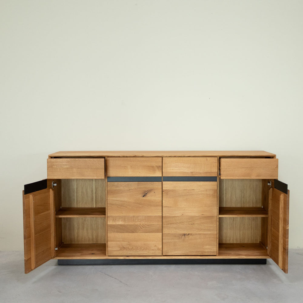 Buffet en bois massif de chêne Bremen - 180 x 42 x 90 cm - NordicStory