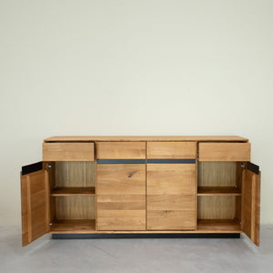 Buffet en bois massif de chêne Bremen - 180 x 42 x 90 cm - NordicStory