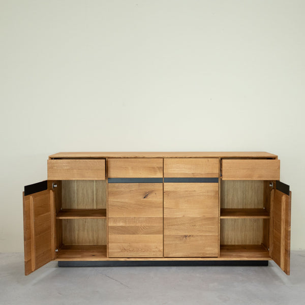 Buffet en bois massif de chêne Bremen - 180 x 42 x 90 cm - NordicStory
