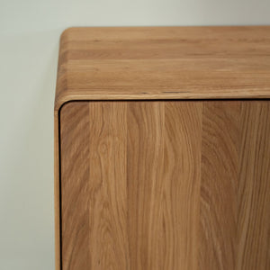 Buffet 3 portes en bois massif de chêne Genève 3 - 134 x 45 x 86 cm - NordicStory