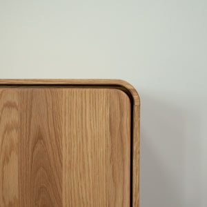 Buffet 3 portes en bois massif de chêne Genève 3 - 134 x 45 x 86 cm - NordicStory