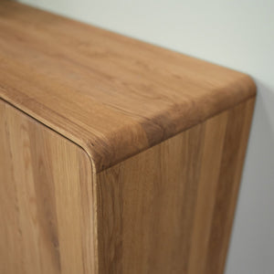 Buffet 3 portes en bois massif de chêne Genève 3 - 134 x 45 x 86 cm - NordicStory