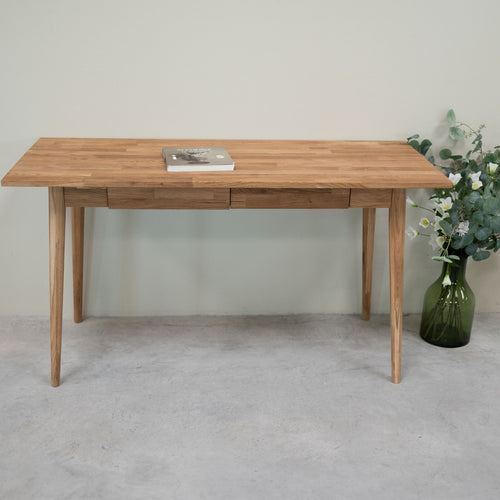 Bureau en bois massif de chêne Escandi 1 – 140 x 60 x 75 cm - NordicStory