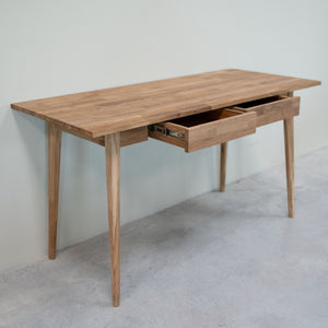 Bureau en bois massif de chêne Escandi 1 – 140 x 60 x 75 cm - NordicStory