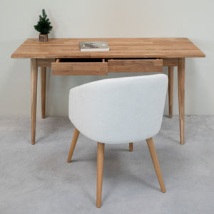 Bureau en bois massif de chêne Escandi 1 – 140 x 60 x 75 cm - NordicStory