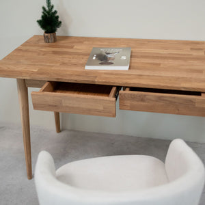 Bureau en bois massif de chêne Escandi 1 – 140 x 60 x 75 cm - NordicStory