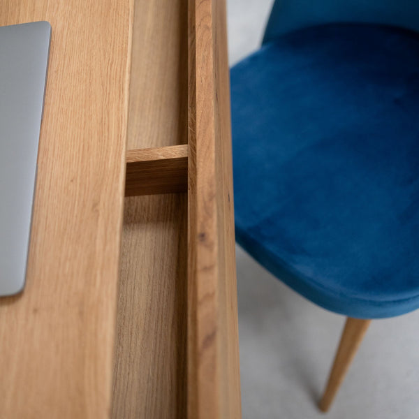 Console coiffeuse en bois massif de chêne Genève - 110 x 35 x 80 cm - NordicStory