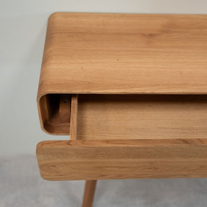 Console coiffeuse en bois massif de chêne Genève - 110 x 35 x 80 cm - NordicStory