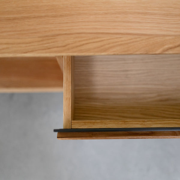 Meuble TV en bois massif de chêne Bremen - 160 x 42 x 50 cm - NordicStory