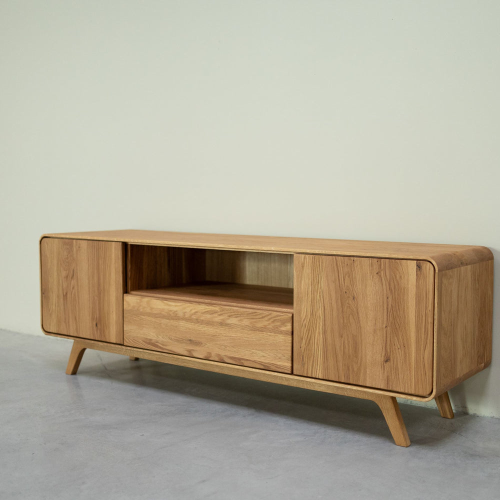 Meuble TV en bois massif de chêne
