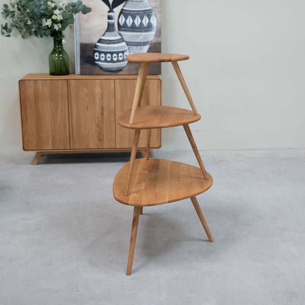 Lot de 3 tables basses gigognes en chêne massif Genève - NordicStory