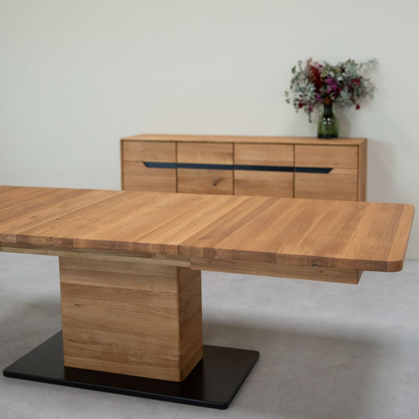 Table à manger extensible en bois massif de chêne Bremen - 160-250 x 100 x 75 cm - NordicStory