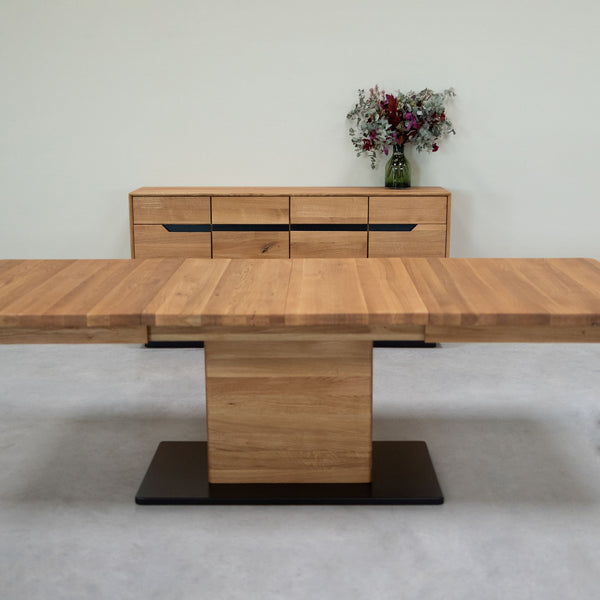 Table à manger extensible en bois massif de chêne Bremen - 160-250 x 100 x 75 cm - NordicStory