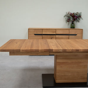 Table à manger extensible en bois massif de chêne Bremen - 160-250 x 100 x 75 cm - NordicStory
