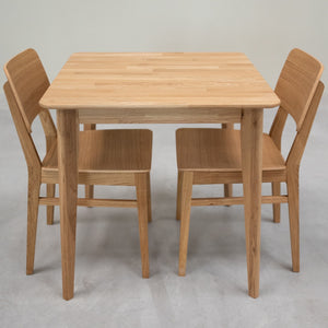 Table à manger carré en bois massif de chêne Gustaf - 75 x 75 x 75 cm - VESKOR