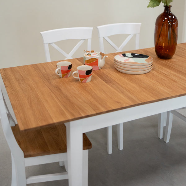 Table à manger extensible en bois massif Lausanne - VESKOR