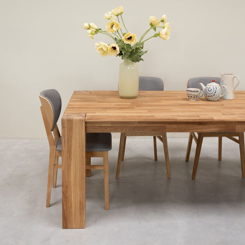 Table à manger en bois massif de chêne Mauritz 3 – 200 x 100 x 75 cm - NordicStory