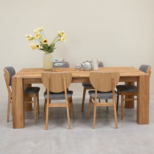 Table à manger en bois massif de chêne Mauritz 3 – 180 x 90 x 75 cm - NordicStory