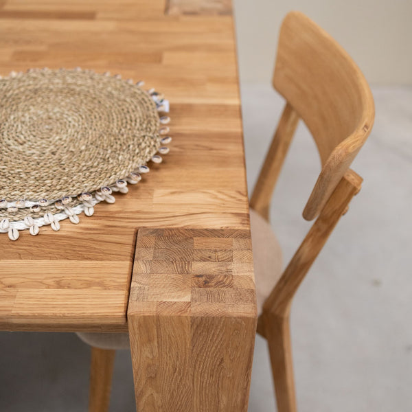 Table à manger en bois massif de chêne Mauritz 3 – 200 x 100 x 75 cm - NordicStory