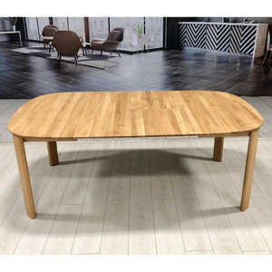 Table à manger ronde extensible en bois massif de chêne Victoria - VESKOR