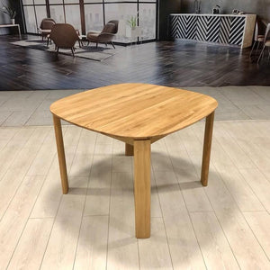 Table à manger ronde extensible en bois massif de chêne Victoria - VESKOR