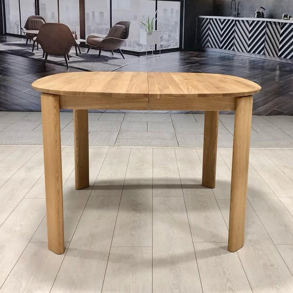 Table à manger ronde extensible en bois massif de chêne Victoria - VESKOR