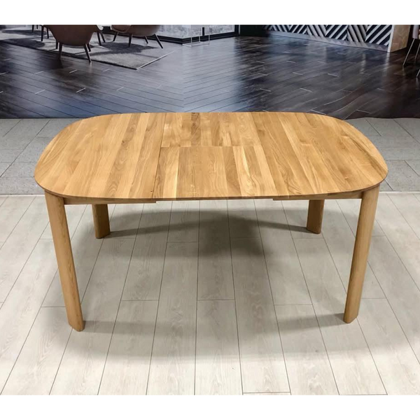 Table à manger ronde extensible en bois massif de chêne Victoria - VESKOR
