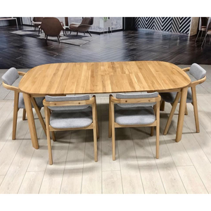 Table à manger ronde extensible en bois massif de chêne Victoria - VESKOR