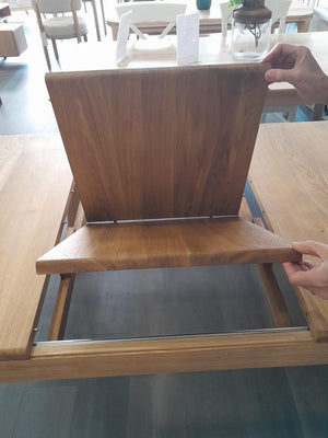 Table à manger rectangulaire extensible en bois massif de chêne Kodama - VESKOR