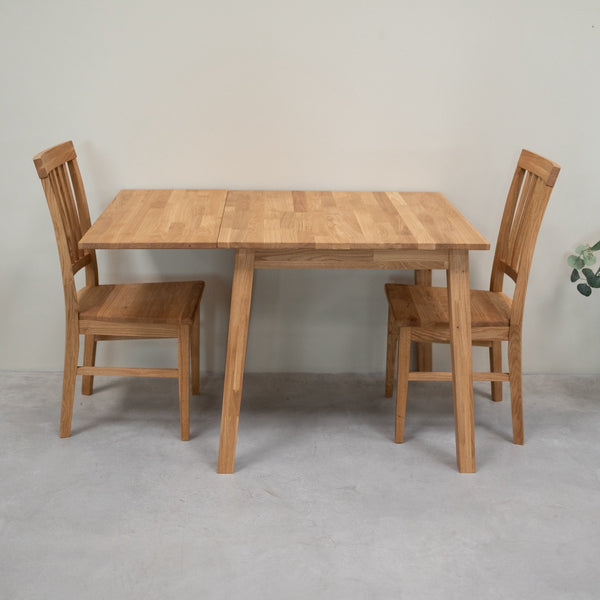 Table à manger extensible en bois massif de chêne Tomas - VESKOR