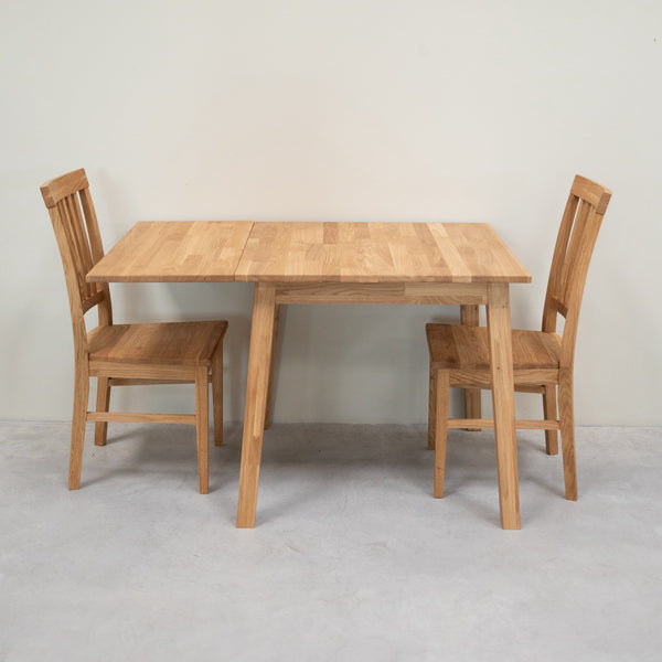 Table à manger extensible en bois massif de chêne Tomas - VESKOR