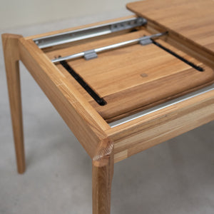 Table à manger rectangulaire extensible en bois massif de chêne Astrid - VESKOR