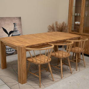 Table à manger extensible en chêne massif Balder