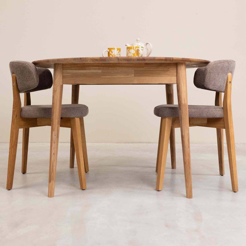 Table à manger extensible en bois massif de chêne Escandi 5